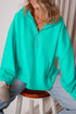 Relaxed Fit Thermal Fleece Half Zip Pullover Hoodie