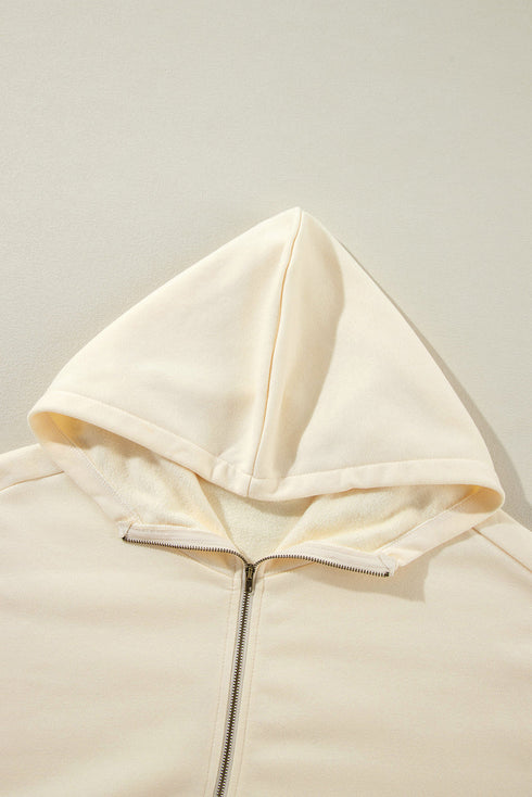 Relaxed Fit Thermal Fleece Half Zip Pullover Hoodie