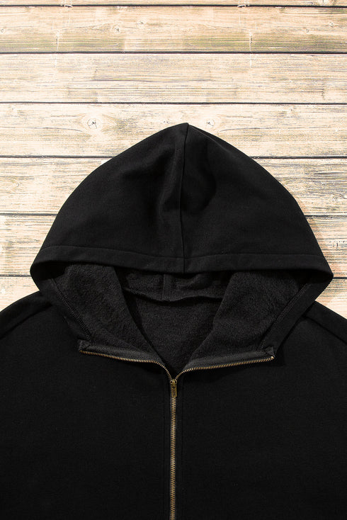 Relaxed Fit Thermal Fleece Half Zip Pullover Hoodie