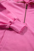 Relaxed Fit Thermal Fleece Half Zip Pullover Hoodie