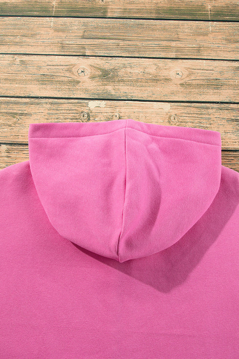 Relaxed Fit Thermal Fleece Half Zip Pullover Hoodie