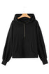 Relaxed Fit Thermal Fleece Half Zip Pullover Hoodie