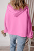 Relaxed Fit Thermal Fleece Half Zip Pullover Hoodie