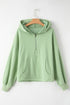 Relaxed Fit Thermal Fleece Half Zip Pullover Hoodie