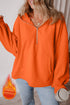 Relaxed Fit Thermal Fleece Half Zip Pullover Hoodie