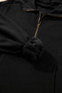 Relaxed Fit Thermal Fleece Half Zip Pullover Hoodie