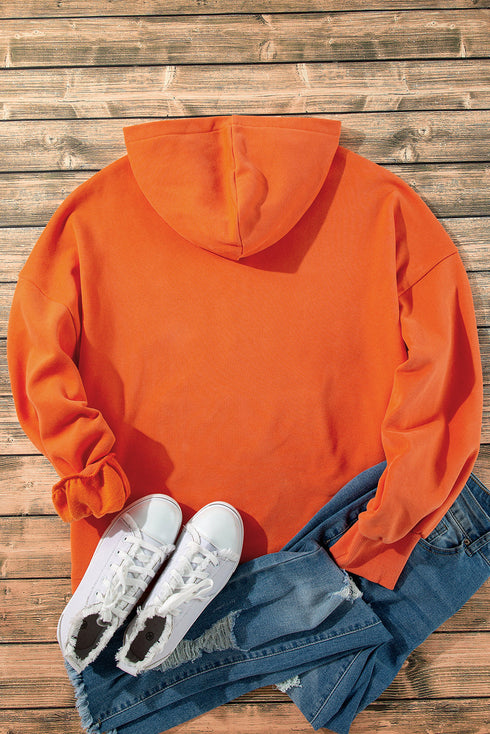Relaxed Fit Thermal Fleece Half Zip Pullover Hoodie