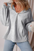 Relaxed Fit Thermal Fleece Half Zip Pullover Hoodie