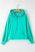 Relaxed Fit Thermal Fleece Half Zip Pullover Hoodie