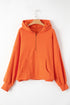 Relaxed Fit Thermal Fleece Half Zip Pullover Hoodie