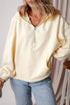 Relaxed Fit Thermal Fleece Half Zip Pullover Hoodie