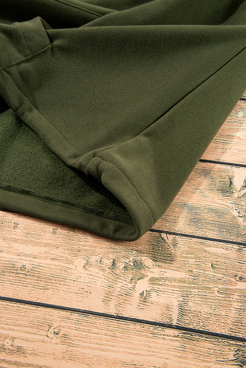 Relaxed Fit Thermal Fleece Half Zip Pullover Hoodie