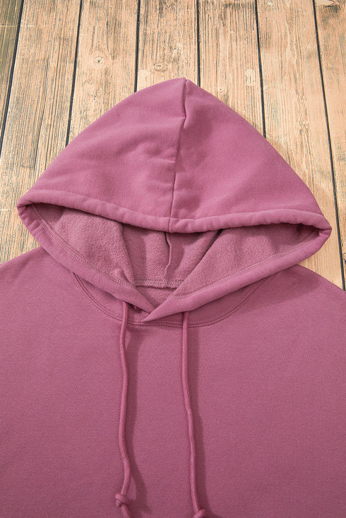 Relaxed Fit Thermal Fleece Pullover Hoodie