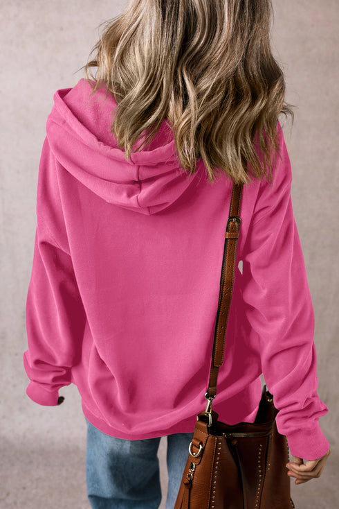 Relaxed Fit Thermal Fleece Pullover Hoodie