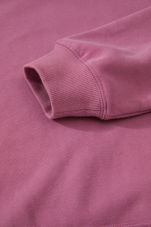 Relaxed Fit Thermal Fleece Pullover Hoodie