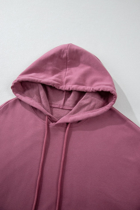 Relaxed Fit Thermal Fleece Pullover Hoodie