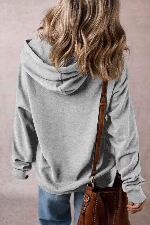 Relaxed Fit Thermal Fleece Pullover Hoodie