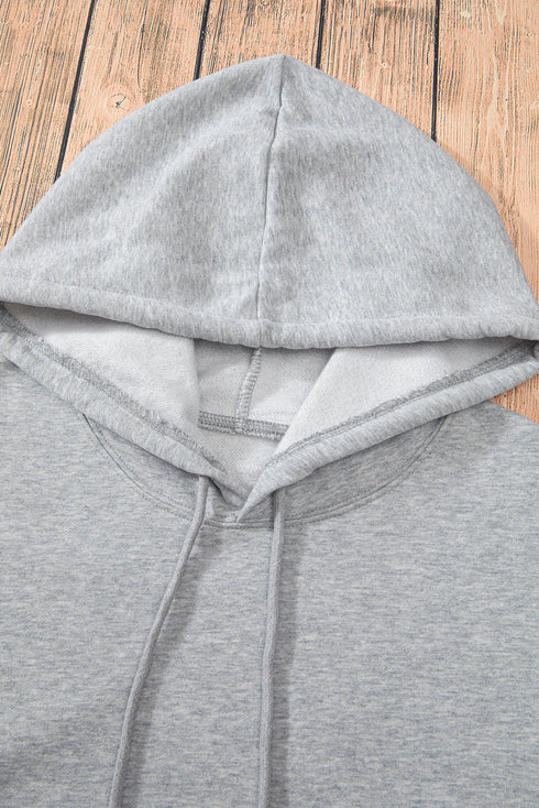 Relaxed Fit Thermal Fleece Pullover Hoodie