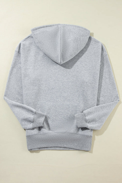 Relaxed Fit Thermal Fleece Pullover Hoodie