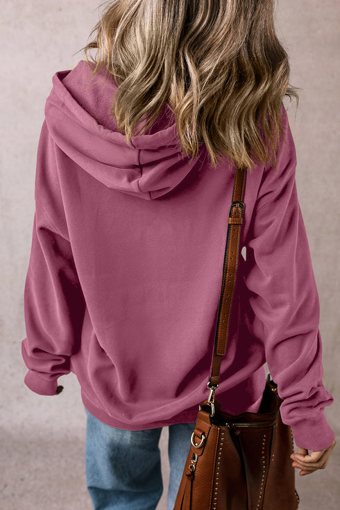 Relaxed Fit Thermal Fleece Pullover Hoodie