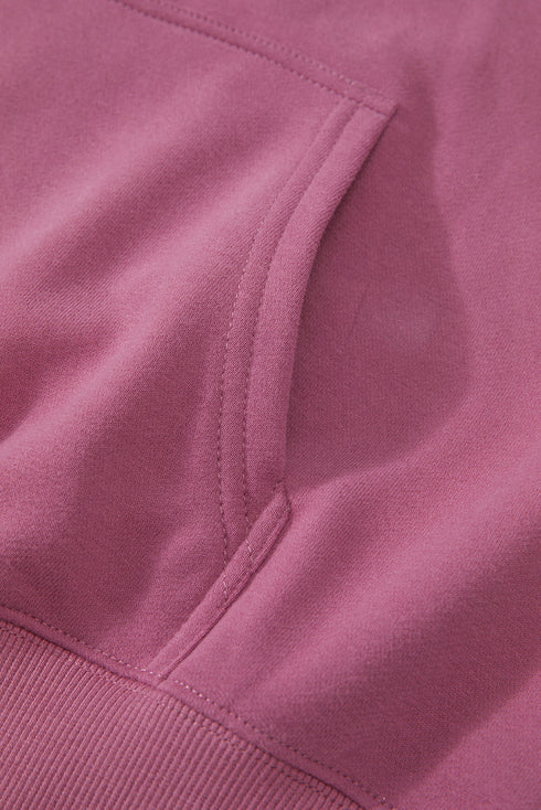 Relaxed Fit Thermal Fleece Pullover Hoodie