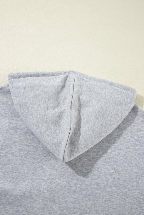 Relaxed Fit Thermal Fleece Pullover Hoodie