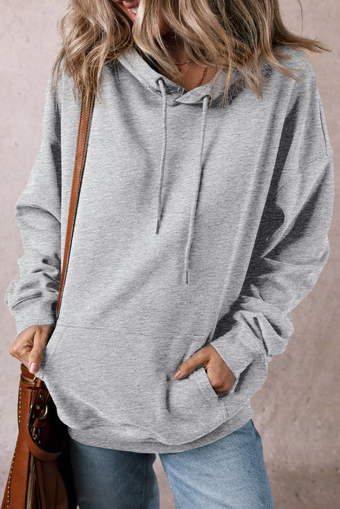 Relaxed Fit Thermal Fleece Pullover Hoodie