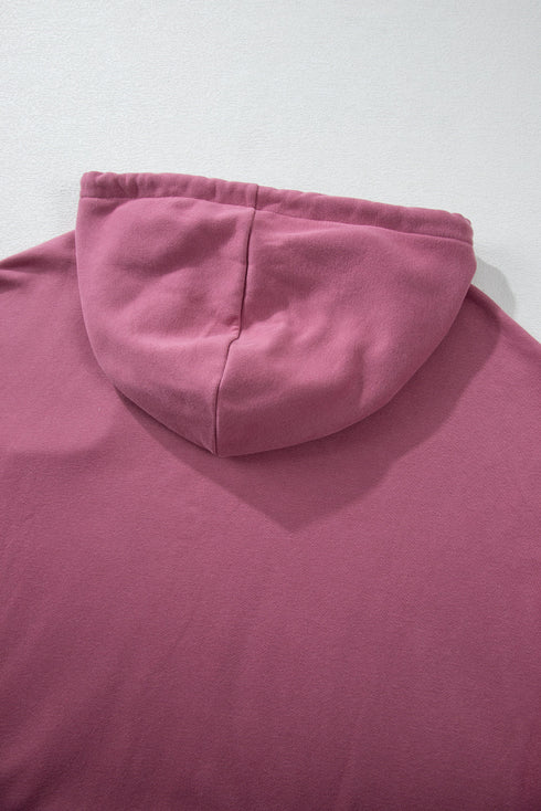 Relaxed Fit Thermal Fleece Pullover Hoodie
