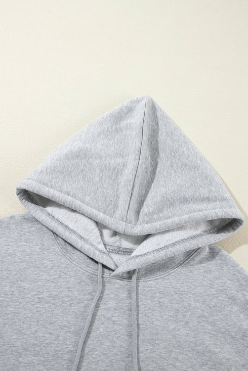 Relaxed Fit Thermal Fleece Pullover Hoodie
