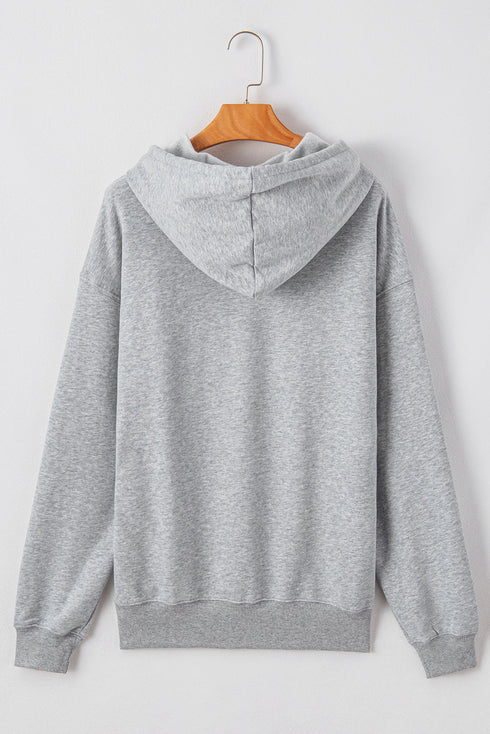 Relaxed Fit Thermal Fleece Pullover Hoodie