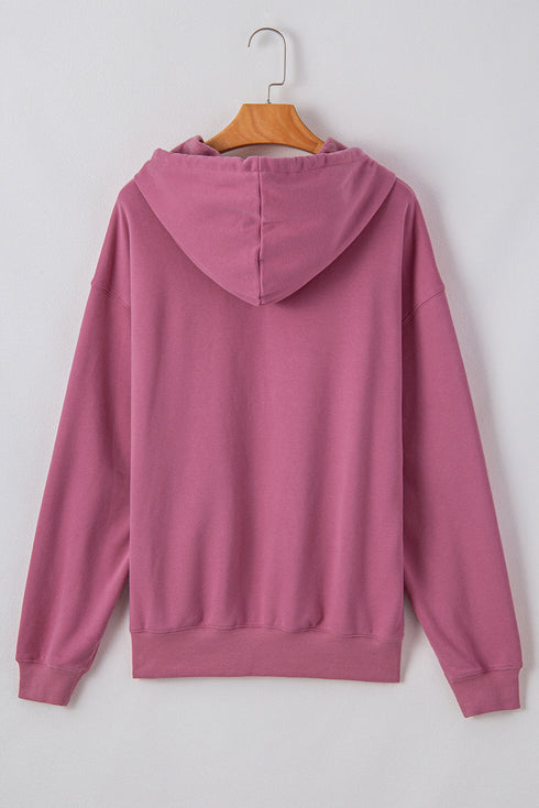 Relaxed Fit Thermal Fleece Pullover Hoodie