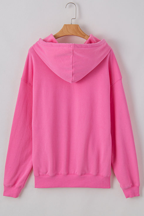 Relaxed Fit Thermal Fleece Pullover Hoodie