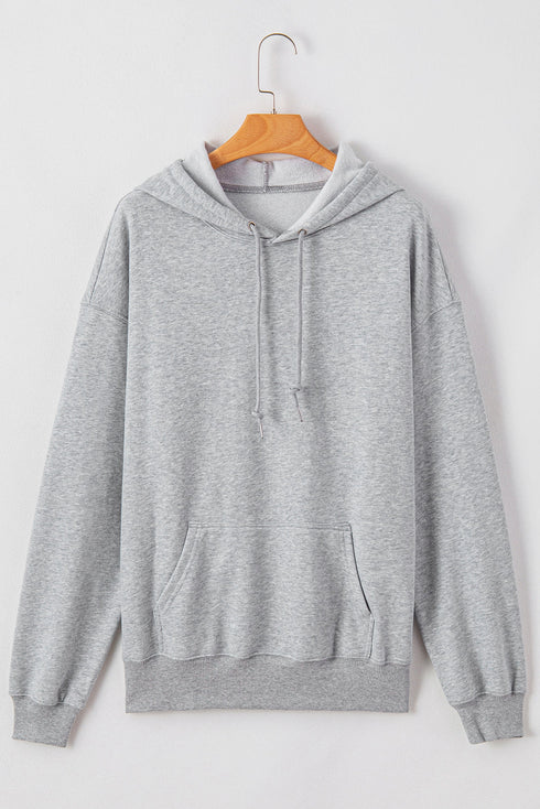 Relaxed Fit Thermal Fleece Pullover Hoodie