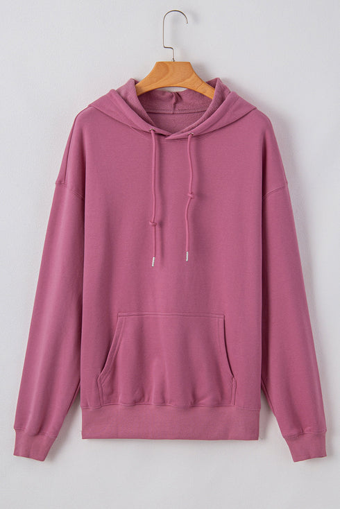 Relaxed Fit Thermal Fleece Pullover Hoodie