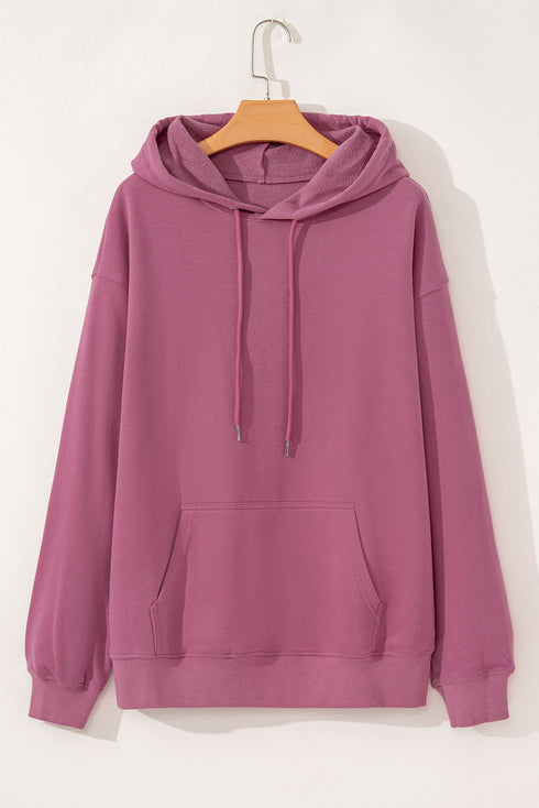 Relaxed Fit Thermal Fleece Pullover Hoodie