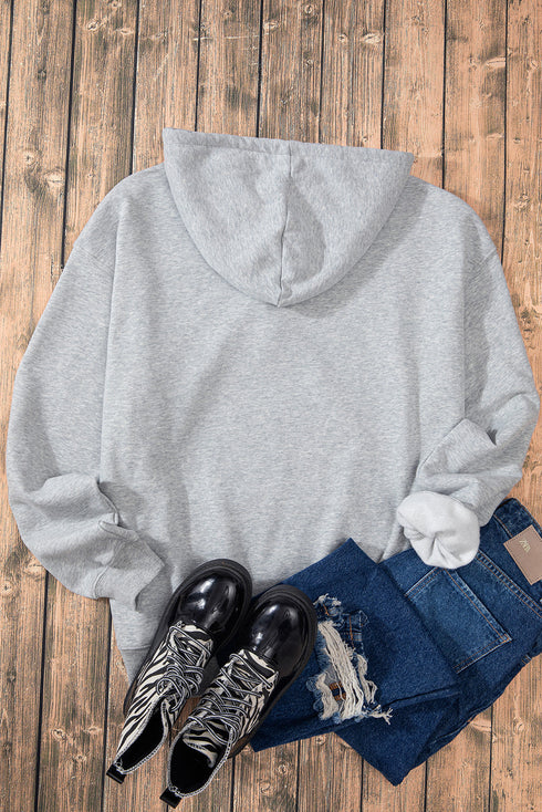 Relaxed Fit Thermal Fleece Pullover Hoodie