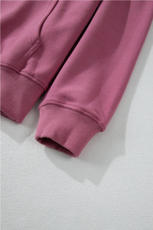 Relaxed Fit Thermal Fleece Pullover Hoodie