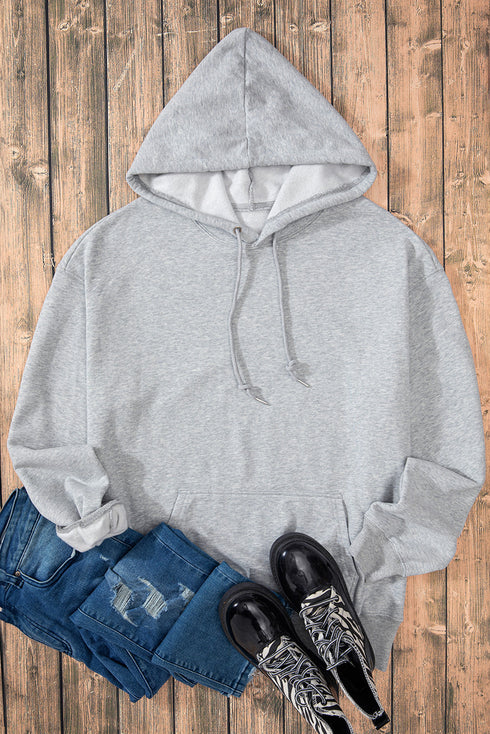 Relaxed Fit Thermal Fleece Pullover Hoodie