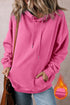 Relaxed Fit Thermal Fleece Pullover Hoodie