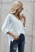 Relaxed Fit Three Quarter Sleeve High Low Hem Shirt