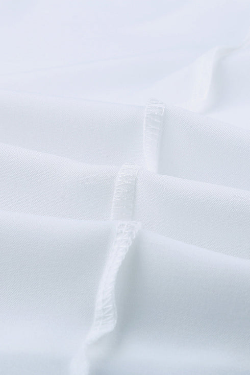 Relaxed Fit Three Quarter Sleeve High Low Hem Shirt
