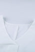 Relaxed Fit Three Quarter Sleeve High Low Hem Shirt
