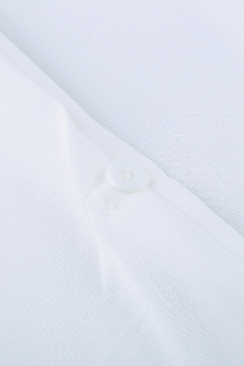 Relaxed Fit Three Quarter Sleeve High Low Hem Shirt