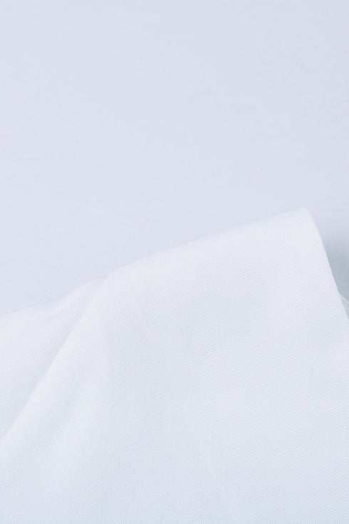 Relaxed Fit Three Quarter Sleeve High Low Hem Shirt