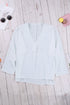 Relaxed Fit Three Quarter Sleeve High Low Hem Shirt