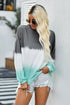 Relaxed Fit Tie Dye Print Crew Neck Sweatshirt