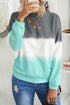 Relaxed Fit Tie Dye Print Crew Neck Sweatshirt