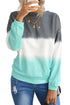 Relaxed Fit Tie Dye Print Crew Neck Sweatshirt