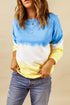 Relaxed Fit Tie Dye Print Crew Neck Sweatshirt