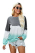 Relaxed Fit Tie Dye Print Crew Neck Sweatshirt
